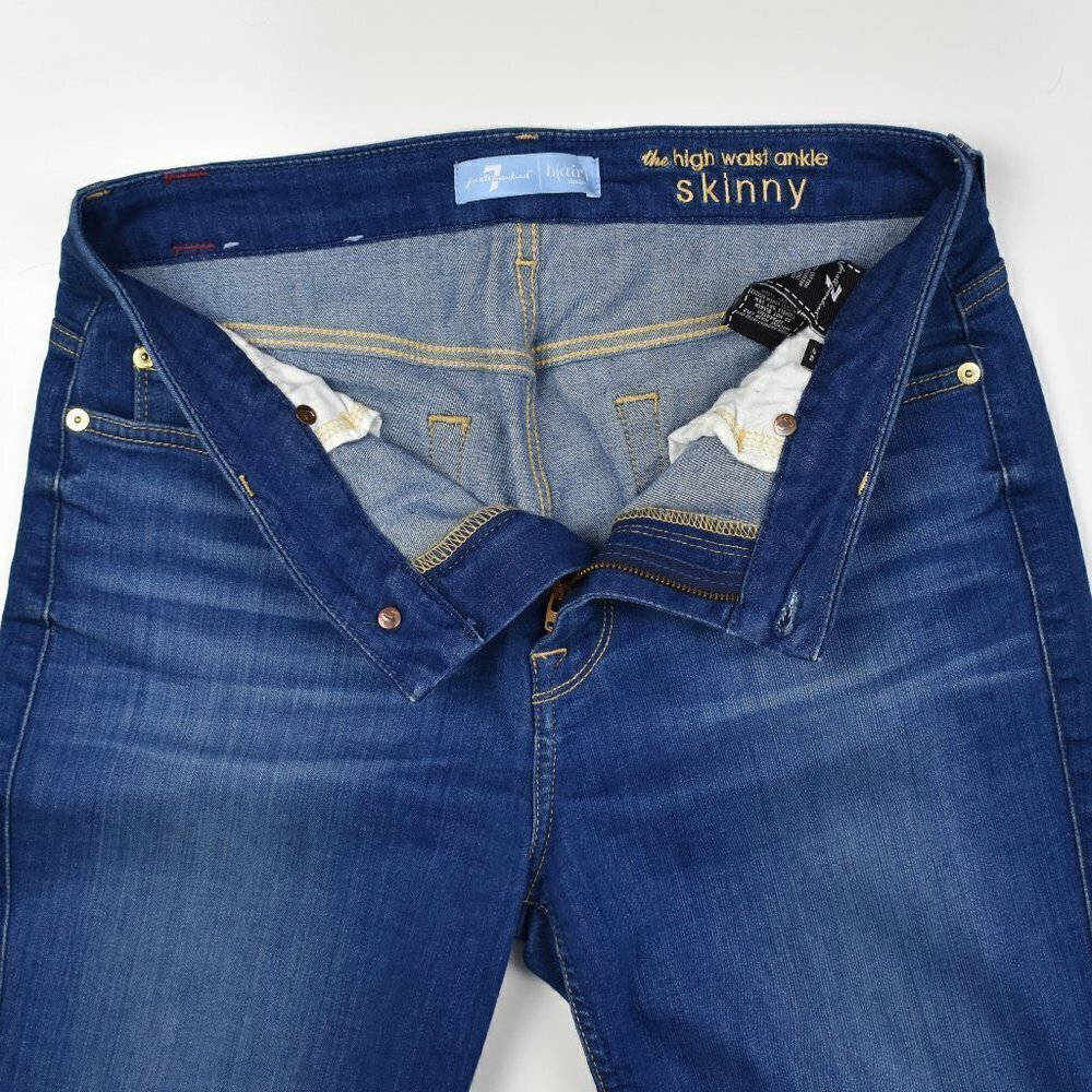 7 For All Mankind b(air) High Waist Ankle Skinny Jeans 28 - Picture 5 of 7